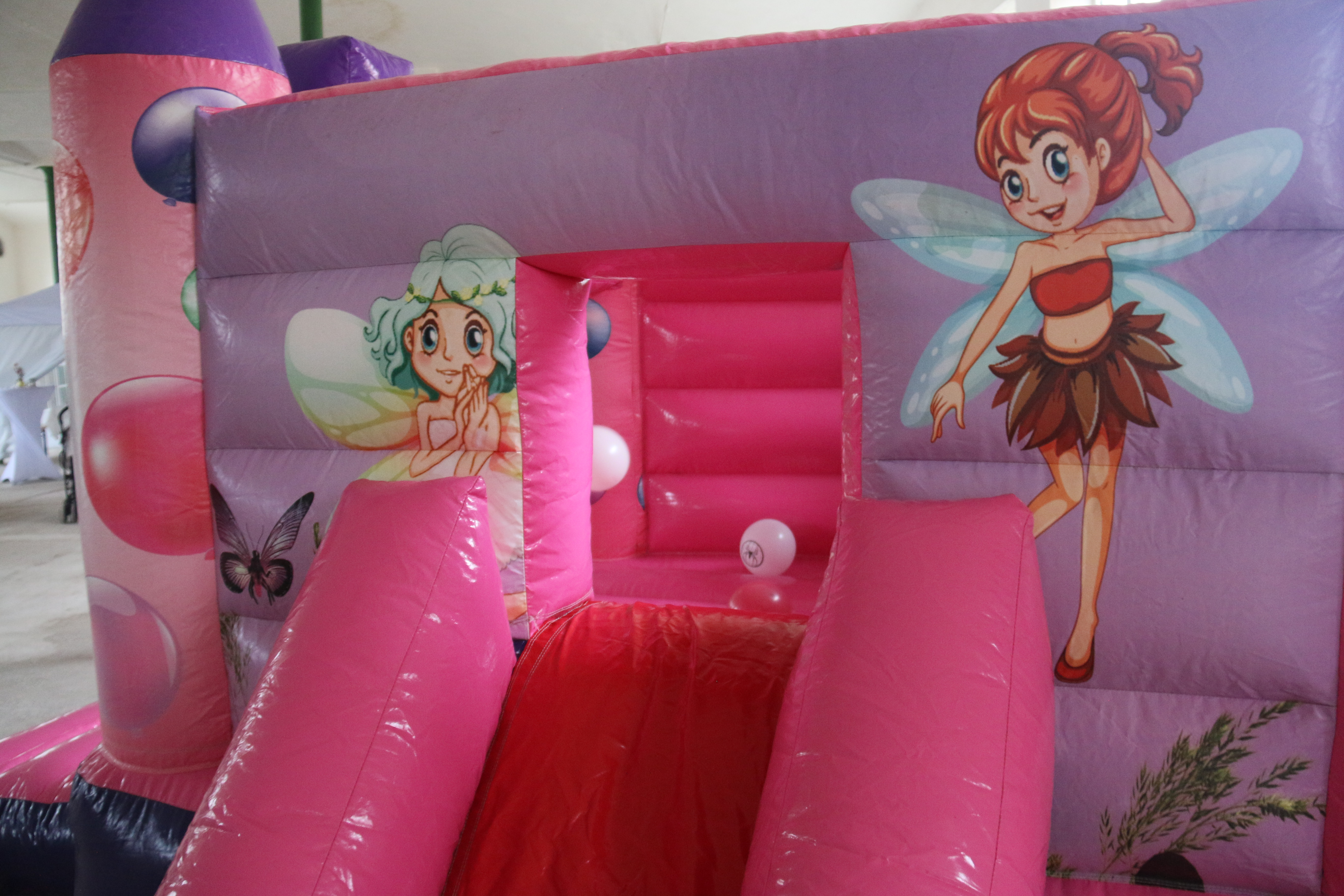 Hüpfburg Feen-Traum mit kleiner Rutsche